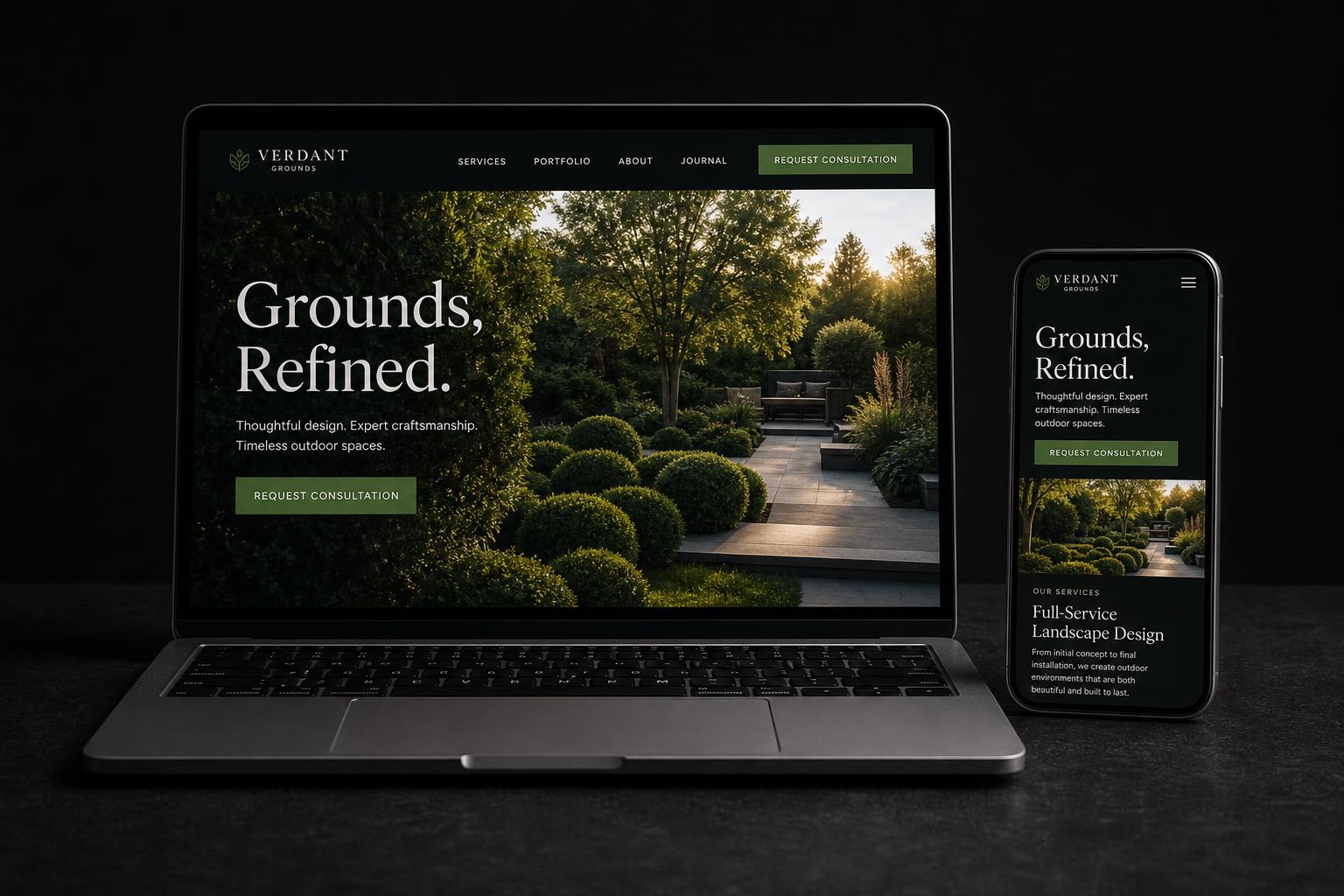 Landscaping website concept
